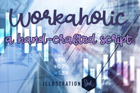 Workaholic: The Bold Cursive Script for Modern Designers